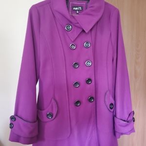 Vintage Purple Rue 21 Pea Coat